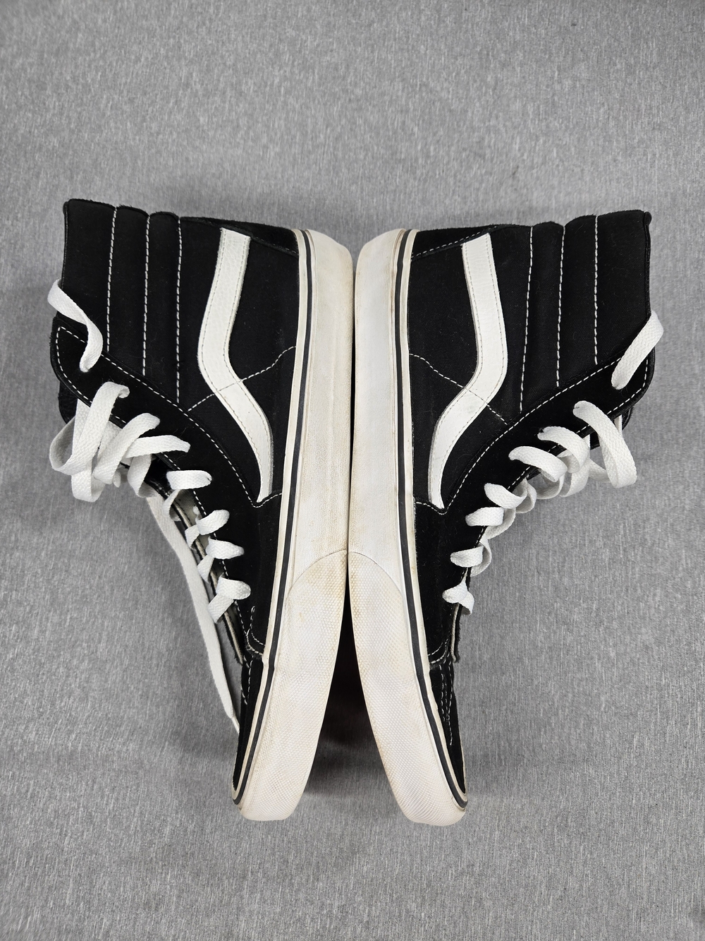 Vans Sk8-Hi Black/White High-Top Skate Shoes - Picture 8 of 11